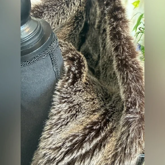 Coldwater Creek Faux Suede & Faux Fur Coat - Picture 7 of 13